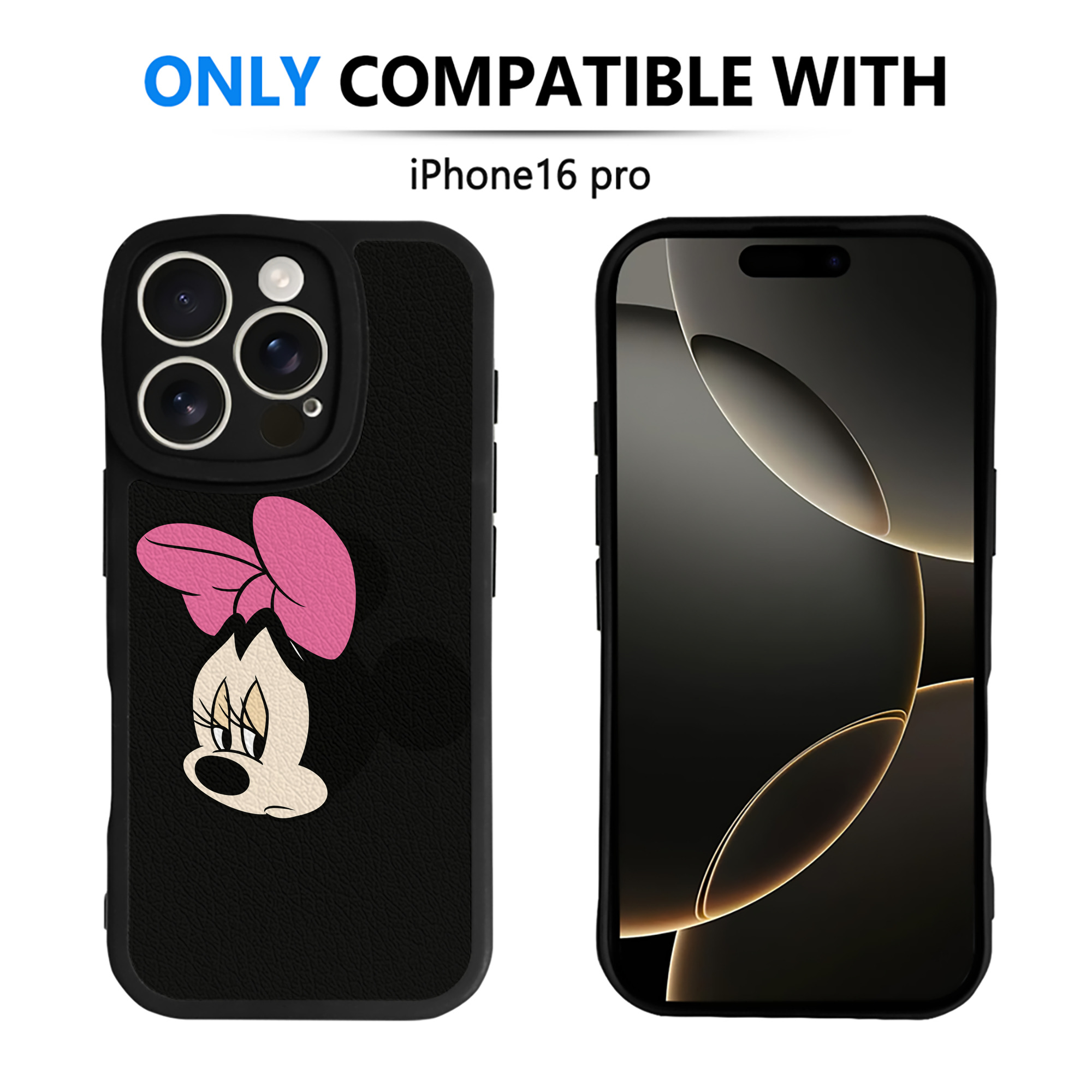 （画像用） ミッキーマウス Mickey Mouse 【iPhone 16シリーズ対応】シリコンスマホケース（レザー調） 材質：シリコン